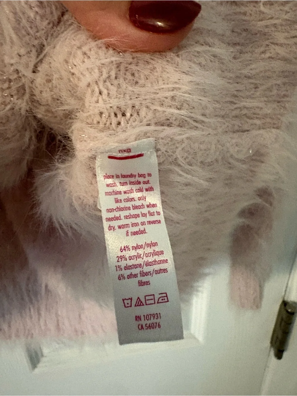 Pink Fuzzy Sparkle Fair Isle Nordic Sweater 18/20